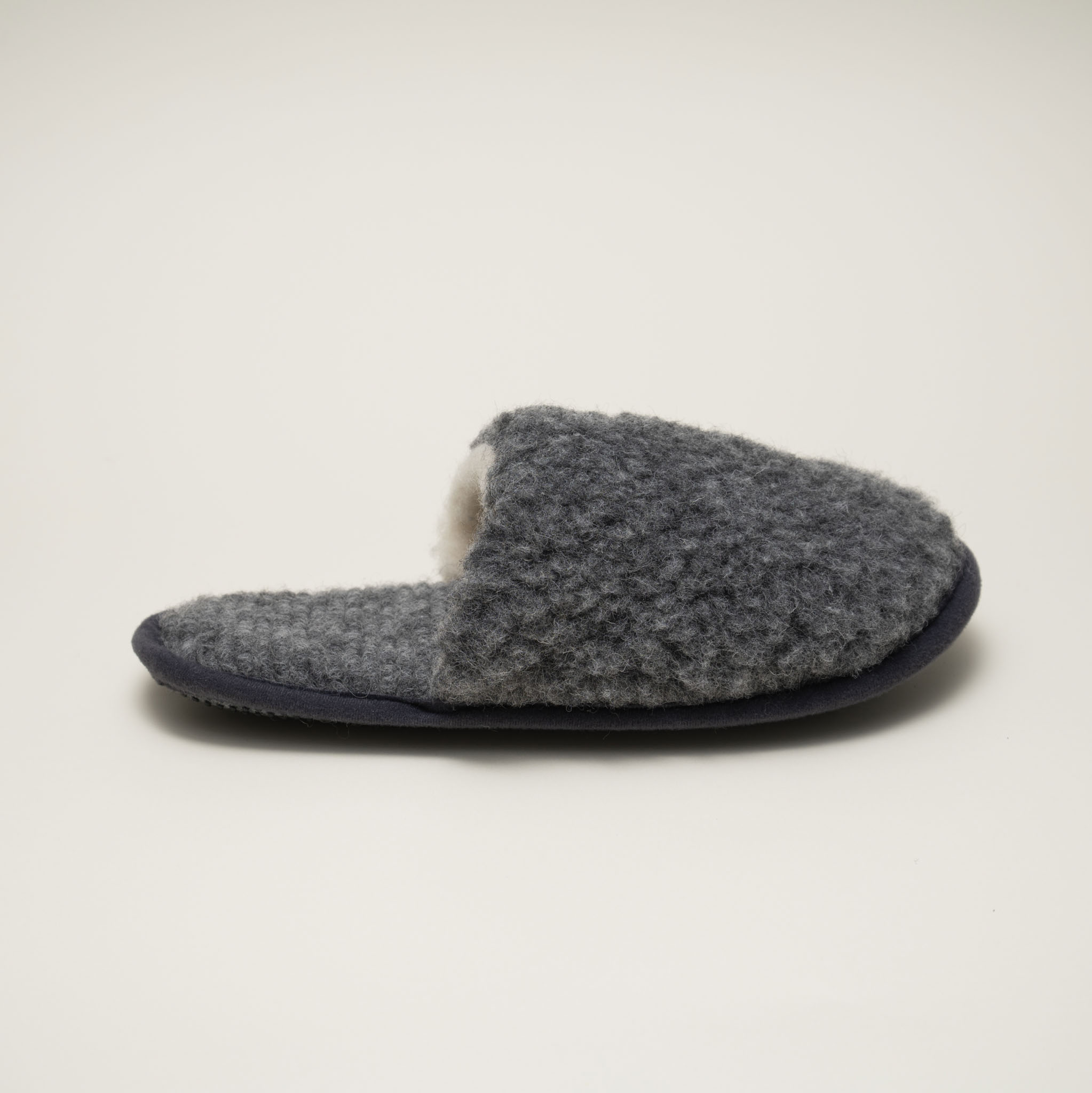WOOLLANDO Natūralios Merino vilnos šlepetės GREY