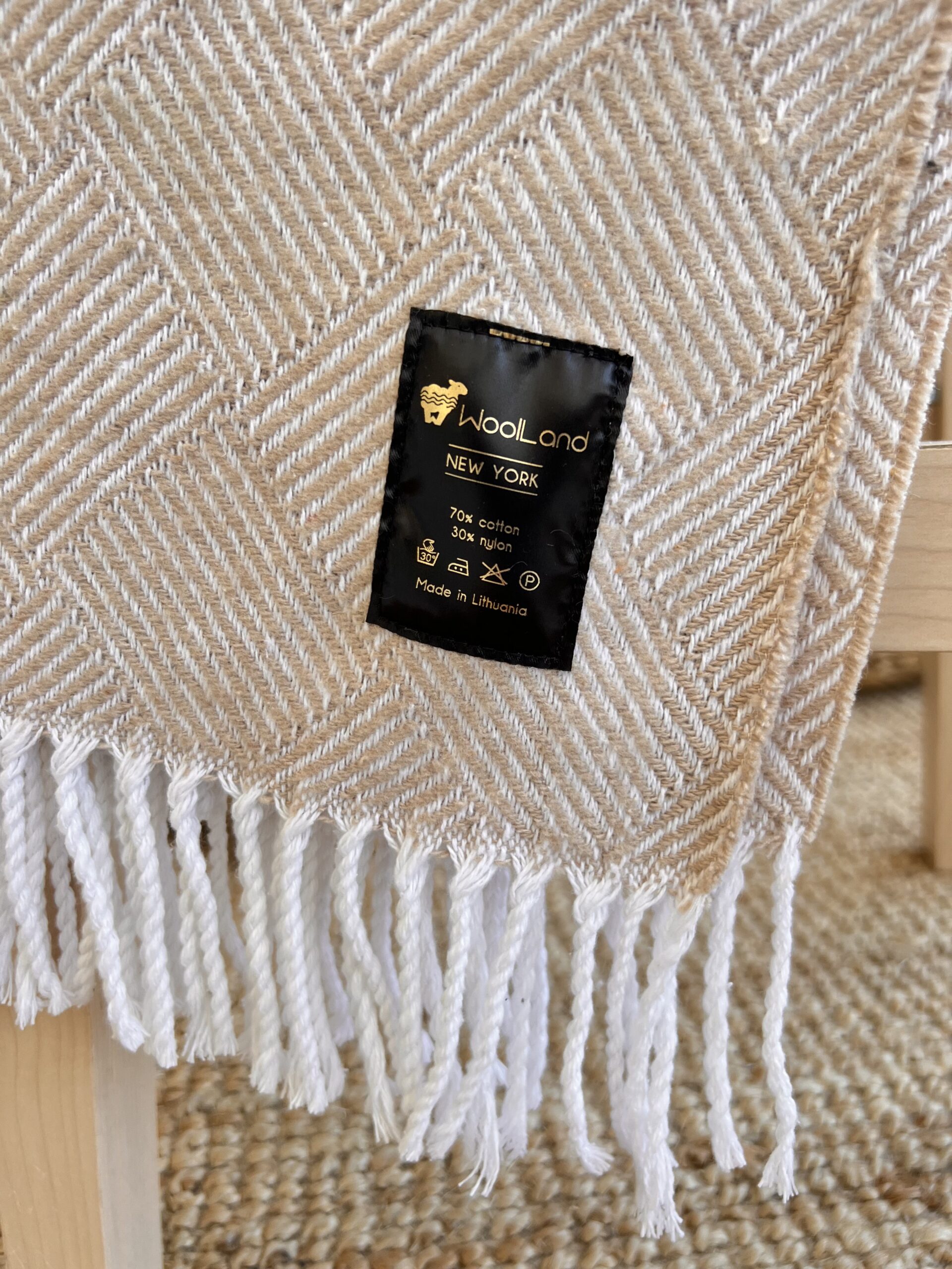 Woolland NEW YORK Luxury Cotton Pledas LIGHT LATTE 140x200