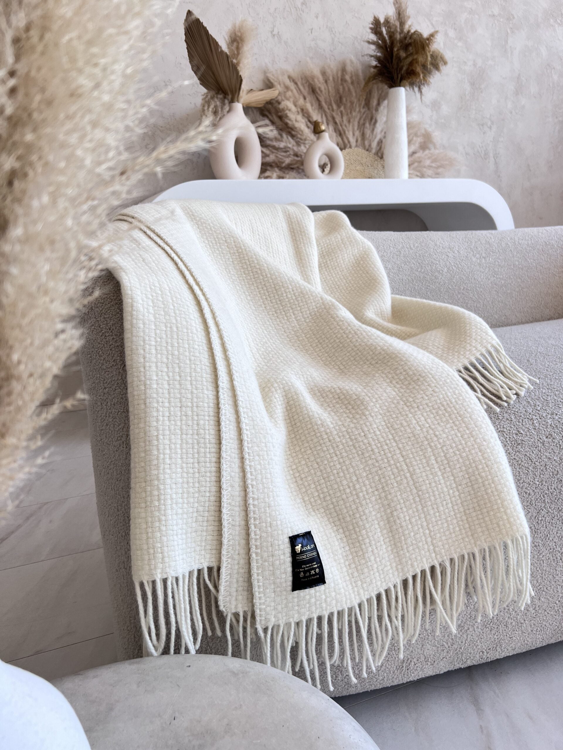 Woolland MERINO COSINESS Luxury Milky Touch vilnonis pedas